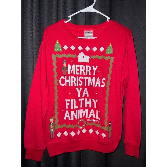 Ugly Christmas Sweater Sweatshirt Size Medium Home Alone - Picture 1 of 3